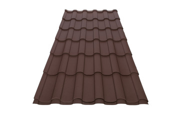 Roof tile isolated on the white