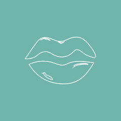 Woman mouth icon