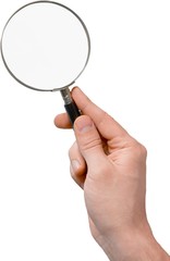 Magnifying Glass, Research, Human Hand.