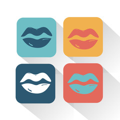 Woman mouth icon