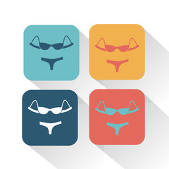 Woman underwear icon