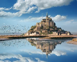 Crédence de cuisine en verre imprimé Lieux européens Le Mont Saint Michel