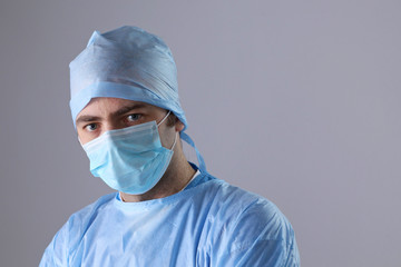 Surgeon getting ready to operate