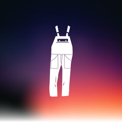 Construction overalls icon