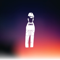 Construction overalls icon