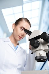 Fototapeta premium Microscope, Laboratory, Research.