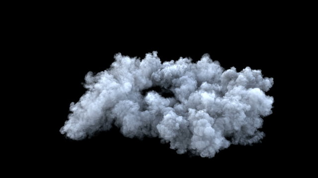 smoke explosion, shockwave effect isolated on black background