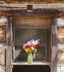 Flower Vase In Window