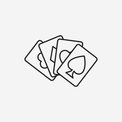 poker line icon