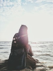 Stranded waiting Girl