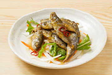 豆アジの南蛮漬け