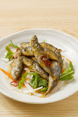 豆アジの南蛮漬け