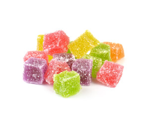 Colorful candy isolated on white background