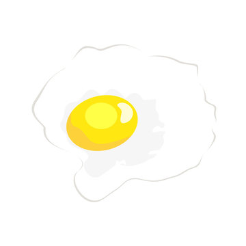 fried egg isolated illustration