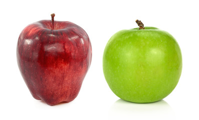 Apple on a white background.
