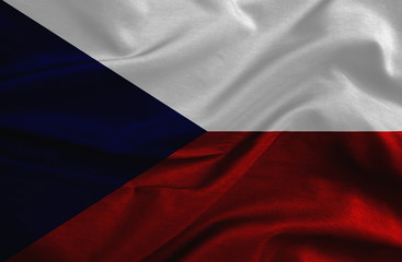 Czech Republic grunge waving flag