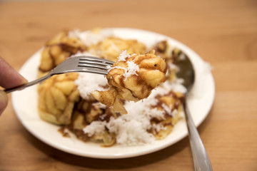 Sweet dessert made from flour and eggs of Thailand 
