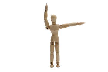 Traffic Policeman Stop Hand Signal (Front and back) Wooden figure (A)