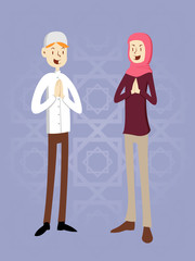  Moslem Couple Illustration