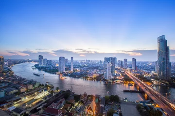 Crédence en verre imprimé Bangkok Landscape of River in Bangkok city
