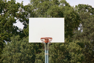 Basketball Hoop With White Backboard