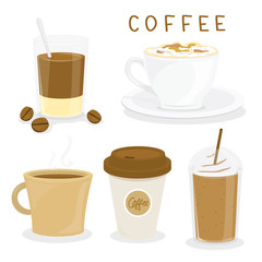 Coffee Cup Breakfast Cartoon Vector
