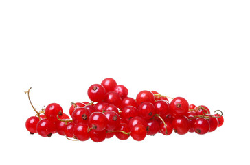 Branches of berry red currants isolated on a white background