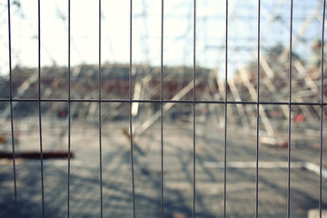 fence metal grill background blur