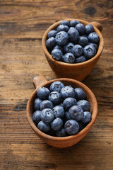 Blueberries in ceramic bowl