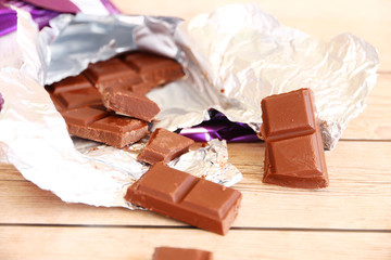 Chocolate on Rustic Wood