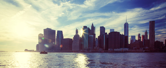 Skyline downtown Manhattan New York City
