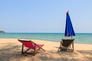 chairs on the beautiful beach