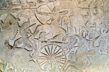 Khmer relief temple of Angkor Wat