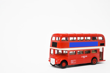 Fototapeta na wymiar Red bus isolated on white background