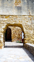 entrance of castle st. Jorge vertical