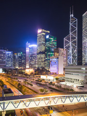 Fototapeta na wymiar Hong Kong Central at twilight