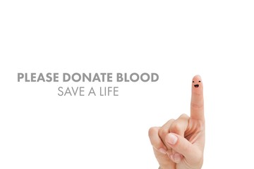 Composite image of blood donation