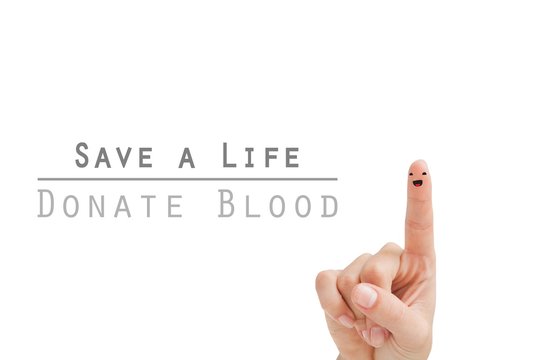 Composite image of blood donation