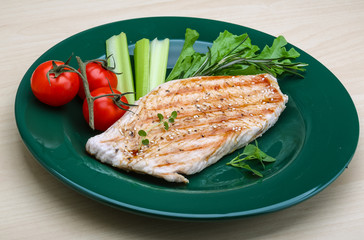 Grilled turkey steak