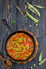 Vegetable stew with beans
