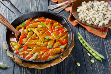 Vegetable stew with beans