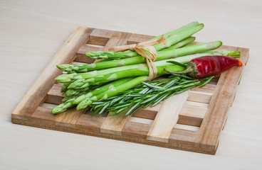 Raw asparagus
