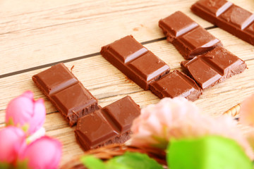Chocolate love on Rustic Wood