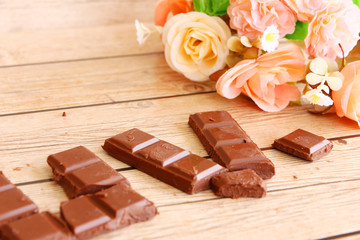 Chocolate love on Rustic Wood