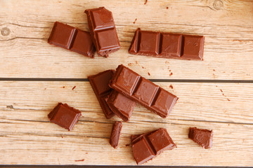 Chocolate on Rustic Wood