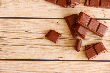 Chocolate on Rustic Wood