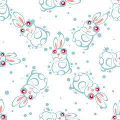 rabbits seamless background