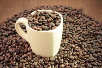 Coffee with filter effect retro vintage style
