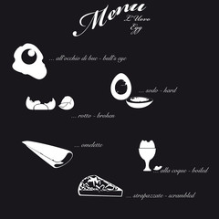 Il menu delle uova