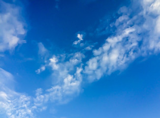 Cloud in the  blue sky.